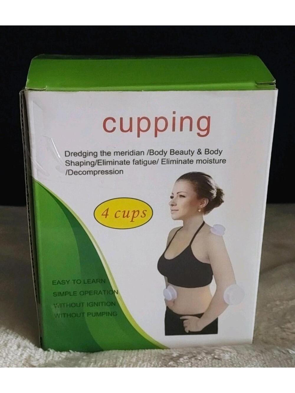 Cupping Kit for Massage Therapy Cupping Therapy Set Silicone 4 Cups Blue